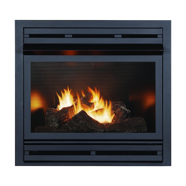 Pleasant Hearth Zero Clearance Firebox with LP Gas Log Insert, 32